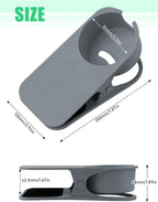 Kalolary New Drinking Cup Holder Clip with Groove, Table Bottle Cup Stand DIY Glass Cup Clamp Storage Saucer Clip Water Coffee Mug Holder Saucer Clip for Home Desk, Gray