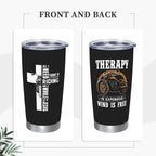 Therapy Is Expensive Wind Is Free Stainless Steel Tumbler 20 oz, Motorcycle Gifts for Men Travel Mug Cups, Birthday Gift for Motorcycle Lovers, Dad, Grandpa, Boyfriend