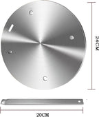 Heat Diffuser Plate, Grouarty Stainless Steel Cooking Induction Adapter Simmer Plate for Electric Gas Glass Cooktop Hob Ring, Induction Cooktop Converter Plate With Handle 9.45inch