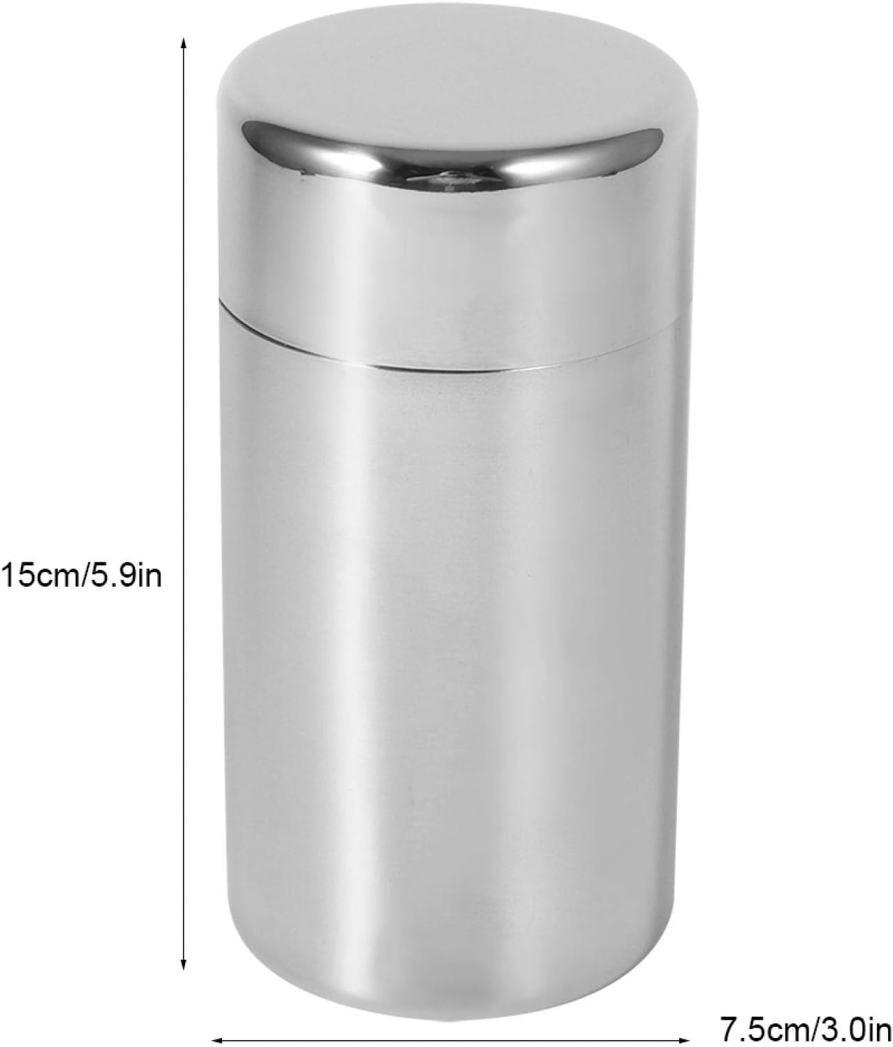 Tea Canister, Double Seal Stainless Steel Tea Tin Canister with Airtight Double Lids for Loose Tea Coffee Candy Herbs and Spices Storage(l)