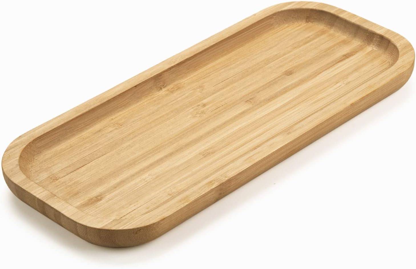 Bamboo Vanity Tray, Bathroom Counter Tray, Toilet Tank Top Tray for Organizing and Decor Display, 11.8 x 5.1 x 0.8 inch