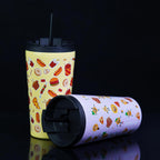 BJPKPK 18oz Tumbler With lid And Straw Stainless Steel Travel Coffee Mug Insulated Tumblers Cups,Yummy