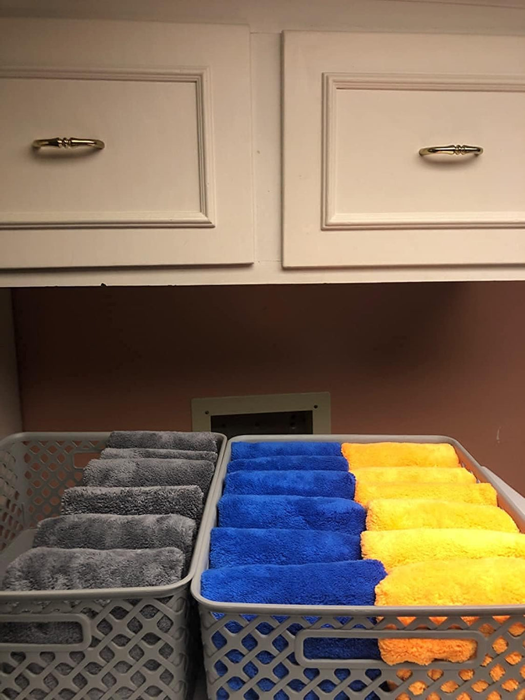 Plush Edgeless Microfiber Towel for Car, Soft Drying Wash Detailing Buffing Polishing Towel, 530 GSM 6Pack 16 x 16inches (Orange, 6Pack)