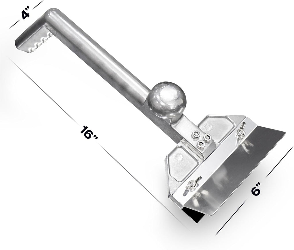 Professional Heavy Duty Grill Scraper for Flat Tops with Stainless Steel Scraper Blade, Flat Top Scraper for Griddle with Ergonomic Aluminum Handle, Ideal for Griddle, Outdoor Grill Cleaning