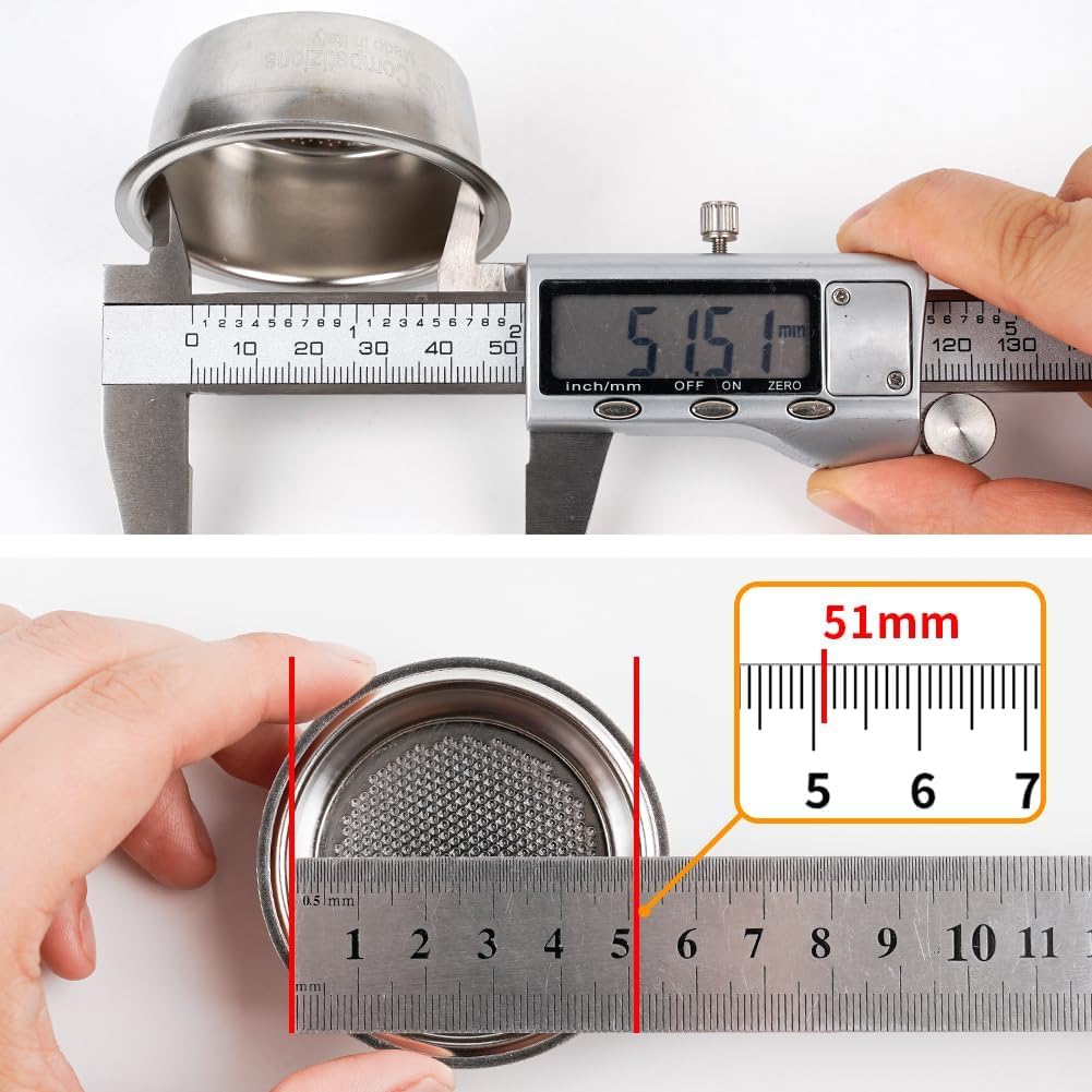 watchget 51mm Espresso Paper Filters - 500 Pcs Replacement Unbleached Coffee Filter Papers for 51mm Portafilter Baskets, Espresso Machines, Coffee Maker Accessories