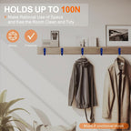 20PCS Wall Hooks for hanging, Metal Wall Hooks for Coats, Coat hooks for Wall, Heavy Duty Single Prong Wall Hooks With 40 Pieces Screws for Hanging Coats，Towel，Backpack，Hat, Dog Leashes (Blue)