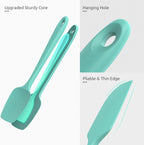 U-Taste Silicone Spatula Set with 600 Degrees Fahrenheit Heat Resistant (Teal/Aqua Sky)
