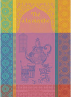 Garnier Thiebaut The Menthe Rose (Pink Mint Tea) French Kitchen Towel 22"x30", Cotton, Jacquard