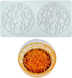 Silicone Lace Mold, Wedding Cake Lace Mat, Coral Cake Decorating Mold Flower Fondant Impression Mats for Edible Lace Fondant Mold, Sugar-Lace Cupcake Mat Tools (C_10.6x5.44x0.12inch)