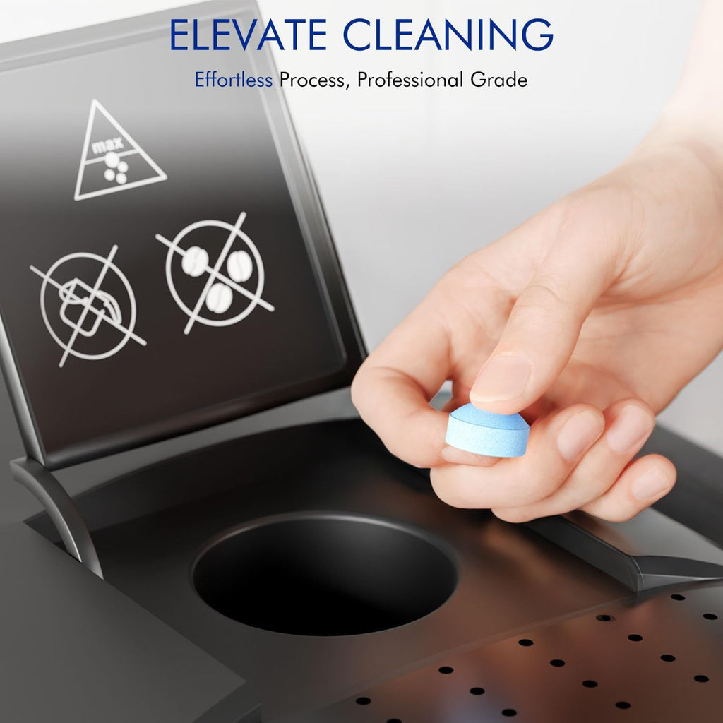 Jura Compatible Cleaning Tablets 12-Pack - Deep Clean Coffee Machine Internal Systems, Portafilter & Brew Group | Remove Oil Residue & Scale | E6/E8/S8/D6/C60/Impressa Models | Prolongs Lifespan