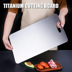 Titanium Cutting Board - 2025 New Upgrade 100% Pure Titanium Cutting Boards for Kitchen Double Sided Non Toxic Titanware Cutting Board,Hygiene Durable Dishwasher Safe Chopping Board (14"L x 10"W)