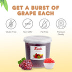 Fanale Grape Popping Boba Pearls, Vegan, Non GMO, Gluten Free, Fat Free, Perfect for Bubble Tea, Smoothies, Ice Cream, Desserts, and Beverages.