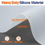 Warome Silicone Mat,78.7”x 23.6” Heat Resistant Mats for Countertop,Extra Large Countertop Protector Mat, Cuttable Kitchen Counter Mat, Silicone Mats for Kitchen Counter/Crafts- White Translucent