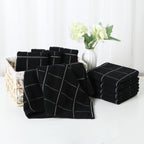 Glynniss Kitchen Towels and Dishcloths Set, Absorbent Dish Towels and Dish Cloths Set for Washing Dishes, Cleaning and Drying Use Pack of 8 (Black)