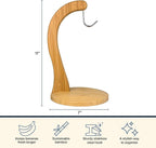 Totally Bamboo Banana Holder – Wooden Banana Stand and Hanger for Countertop Fruit Storage, Durable Bamboo Banana Hook for Even Ripening and Easy Access