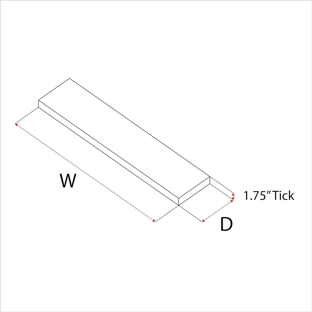 URBANDI, Rustic Floating Shelves, Set of 2, Hidden Bracket, Solid Wood, Heavy Duty, Wall Mounted Shelves, (Grey, 48Wx8D)