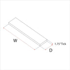 URBANDI, Rustic Floating Shelves, Set of 2, Hidden Bracket, Solid Wood, Heavy Duty, Wall Mounted Shelves, (Grey, 48Wx8D)