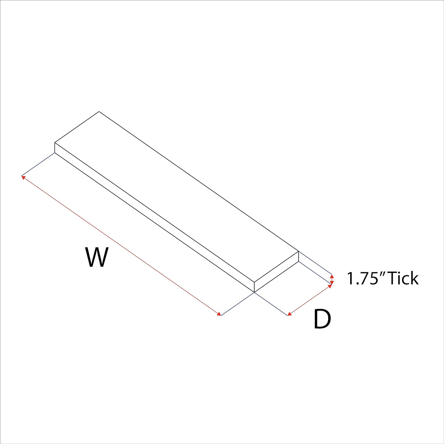 URBANDI, Rustic Floating Shelves, Set of 2, Hidden Bracket, Solid Wood, Heavy Duty, Wall Mounted Shelves, (Grey, 48Wx8D)