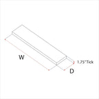 URBANDI, Rustic Floating Shelves, Set of 2, Hidden Bracket, Solid Wood, Heavy Duty, Wall Mounted Shelves, (Brown, 48Wx10D)