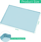 TRZZ Silicone Waterproof Under Sink Mat 34" x 19", Drip Tray and Cabinet Liner for Kitchen and Bathroom, Prevents Water Damage and Organizes Cabinets (Light Blue)