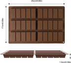 2 PCS Chocolate Molds, Candy Bar Mold, Silicone Deep Chocolate Bar Mold, Non-stick Eusable High and Low Temperature Resistant for Home-Made Chocolate (Rectangle)