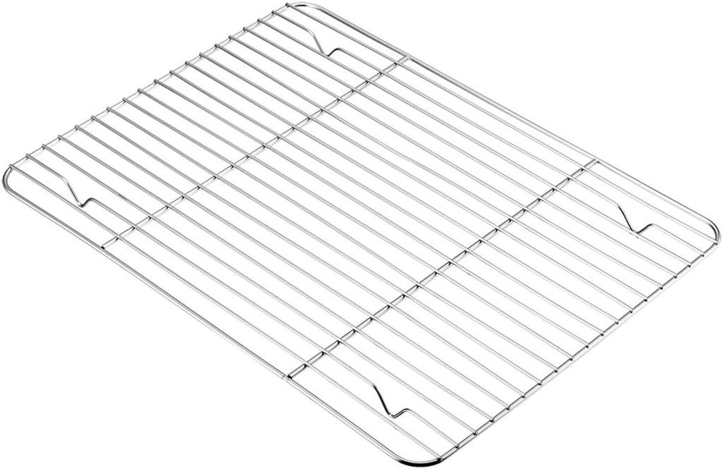 TeamFar Baking Sheet with Rack Set, Stainless Steel Baking Pan Tray Cookie Sheet with Cooling Rack, Non Toxic & Healthy, Easy Clean & Dishwasher Safe