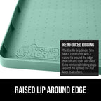 GORILLA GRIP Waterproof Silicone Under Sink Mat with Raised Lip for Kitchen and Bathroom, 46 x 22 in, Cabinet Shelf Liner Stay in Place Mats Dishwasher Safe Drawer Liner, Organizer Tray, Mint