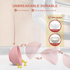 HOTEC Unbreakable Wheat Straw Cereal Bowls - Microwave & Dishwasher Safe Soup and Salad Bowls, Set of 8, 26oz, BPA Free,Pink