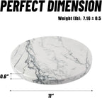 Koville Brazilian Natural Marble Cutting Board for Kitchen, 11inch Round Hand Crafted Marble Slab for Cheese, Charcuterie, Pastry Board - Wedding Gift, House Warming Gift(Maldivi)