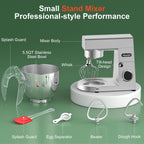 HOWORK Stand Mixer,10+p Speeds With 5.5QT Stainless Steel Bowl,Dough Hook, Wire Whip & Beater,for Most Home Cooks,Silver