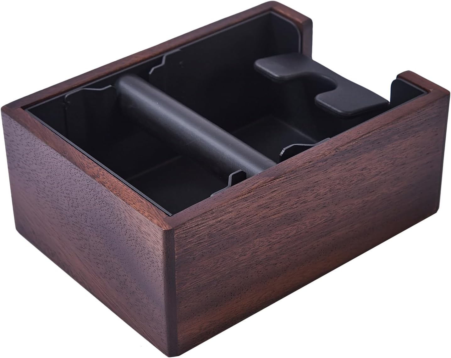 Wooden Espresso Knockout Box, 58mm Espresso Storage Box, Suitable For Storing 58mm Espresso Mashers, Dispensers, Natural Walnut Wood Masher Base (coffee)