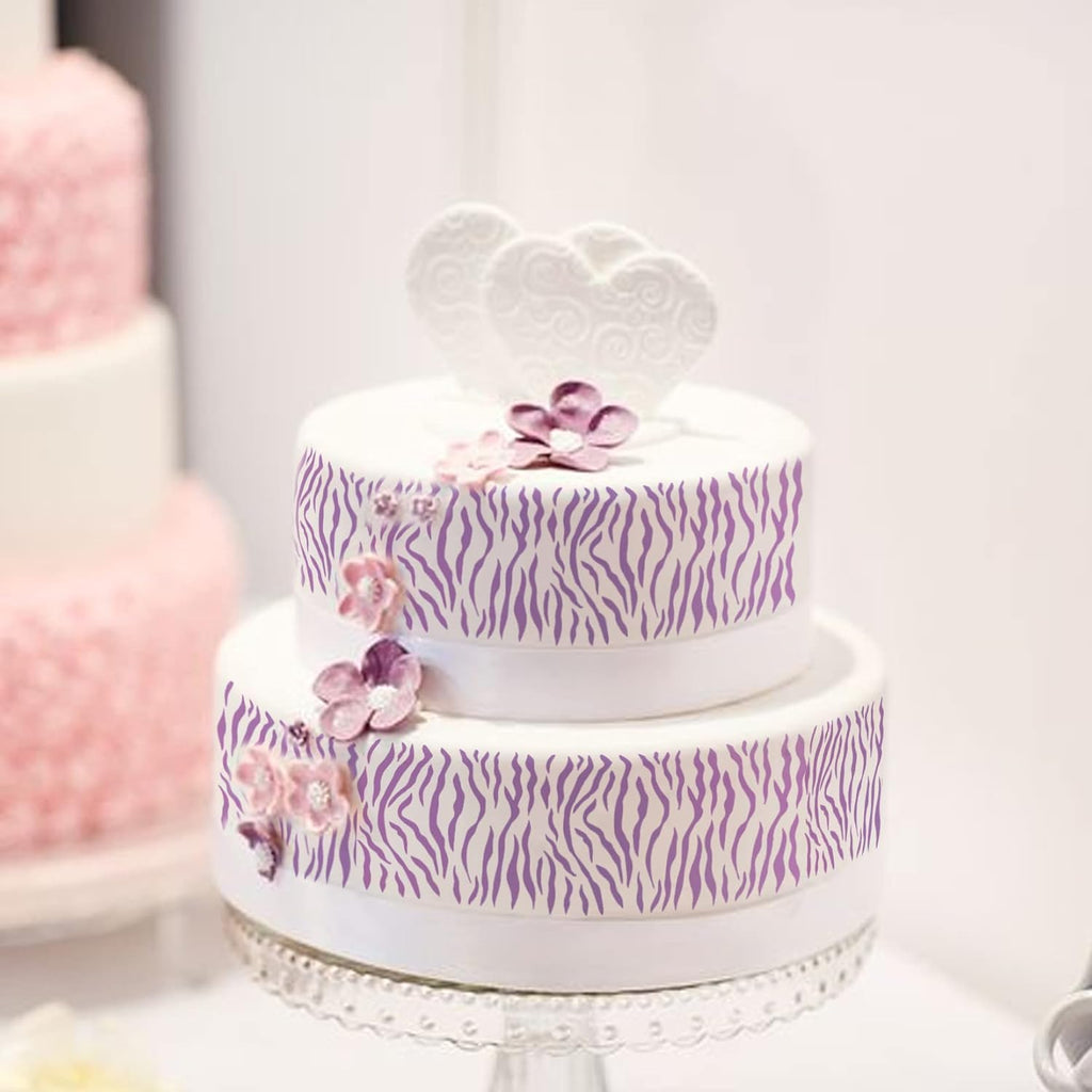 Cake Stencils Decorating Buttercream Cookie Stencils for Royal Icing Leopard Airbrush Snake Skin Mermaid Scale Stencil Cheetah Cow Print Templates for Baking (Large Cake Stencil)