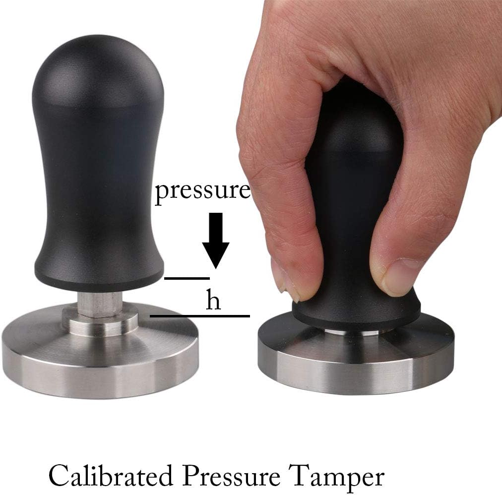 Calibrated Coffee Tamper 49mm for Coffee and Espresso black