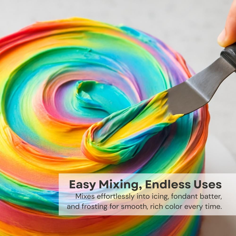 Chefmaster Gold Liqua-Gel® Food Coloring | Vibrant Color | Professional-Grade Dye for Icing, Frosting, Fondant | Baking & Decorating | Fade-Resistant | Easy-to-Use | Made in USA | 2.3 oz