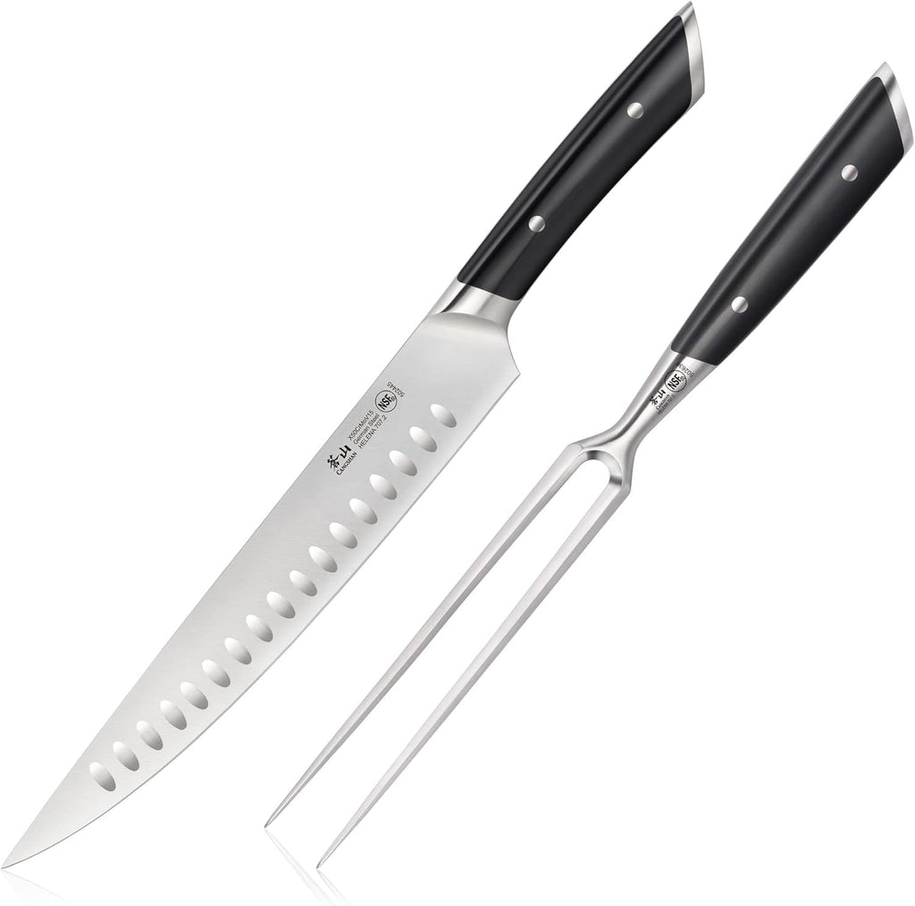 Cangshan HELENA Series German Steel Forged 2-Piece Carving Set (Black)