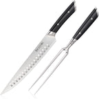 Cangshan HELENA Series German Steel Forged 2-Piece Carving Set (Black)