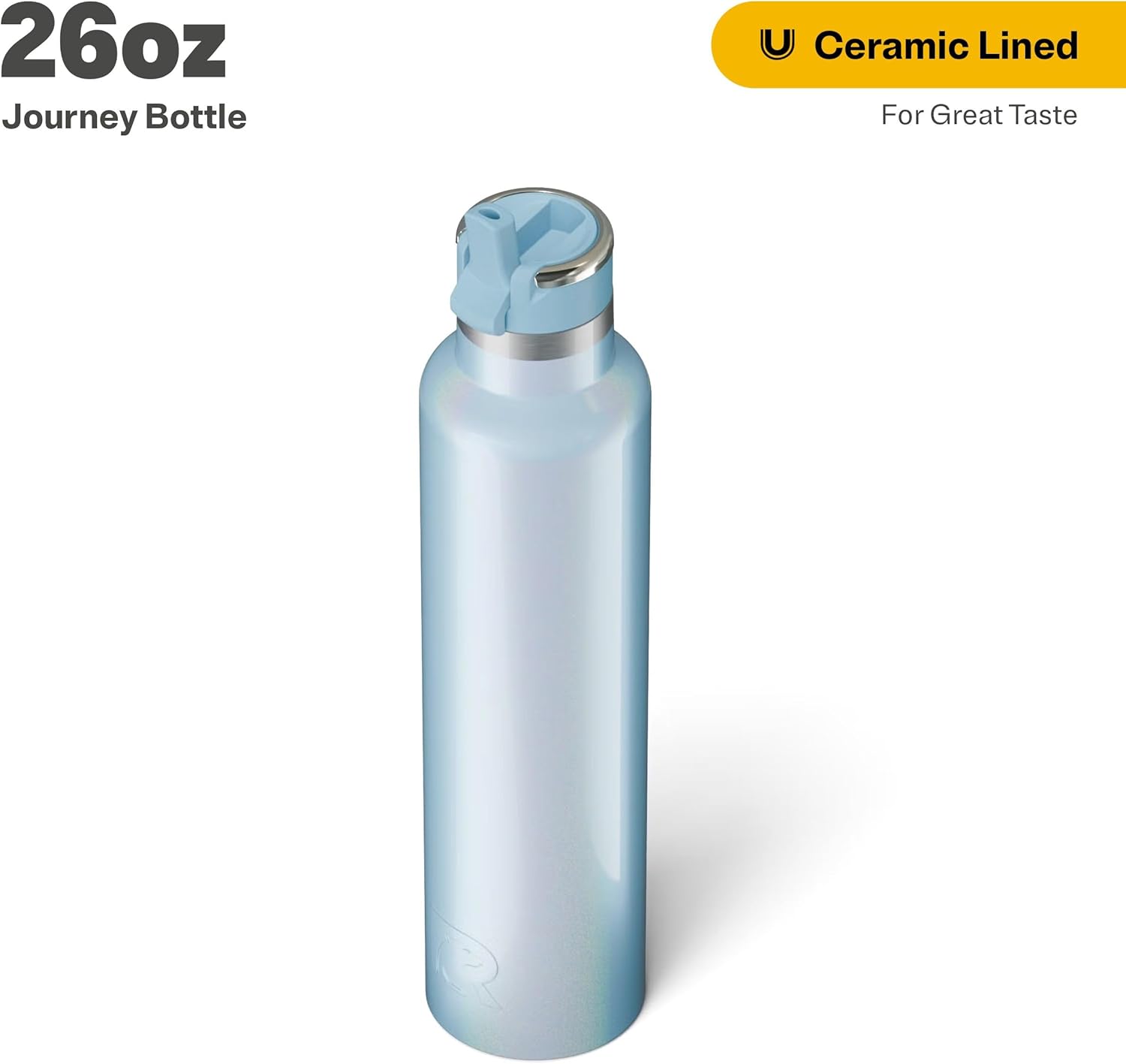 RTIC 26oz Journey Bottle Metal Stainless Steel Vacuum Insulated, BPA Free, Reusable, for Water, Hot and Cold Drinks, Travel, Sports, Camping, RTIC Ice Glitter