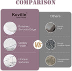 Koville Marble Cutting Board for Kitchen Countertop, 11" Round Marble Cheese Board Serving Tray for Baking, Charcuterie, Pastry, Trivet, Stone Cutting Boards for Kitchen - Milas Lilac