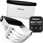 Dough Scraper and Dough Blender, Multi-Purpose Scraper Chopper Dough Tools, Heavy Duty Stainless Steel and Non-slip handle Pastry Cutter Set, Great for Pastry, Pizza, Dough and Cake