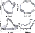 Halloween Cookie Cutters Large 7Pcs, Bat Pumpkin Magic Hat Cat Cookie Cutter, Sturdy Easy to Clean & Demold Pancake Dough Molds for Halloween Baking