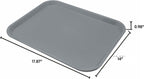 Carlisle FoodService Products Cafe Plastic Fast Food Tray, 14" x 18", Gray