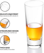 KAMMAK Shot Glasses Set of 2, 90ml/3oz Clear Espresso Shot Glass with Heavy Base for Bar Restaurants Home, Small Whiskey Shot Glass for Vodka, Whiskey, Tequila, Spirits & Liquors