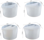 4 Pack Portion Cup Resin Color Mixing Silicone Split Cup for Casting Mold, Soap Making, Candle Making, Home Decor, and 3D Animal Molds