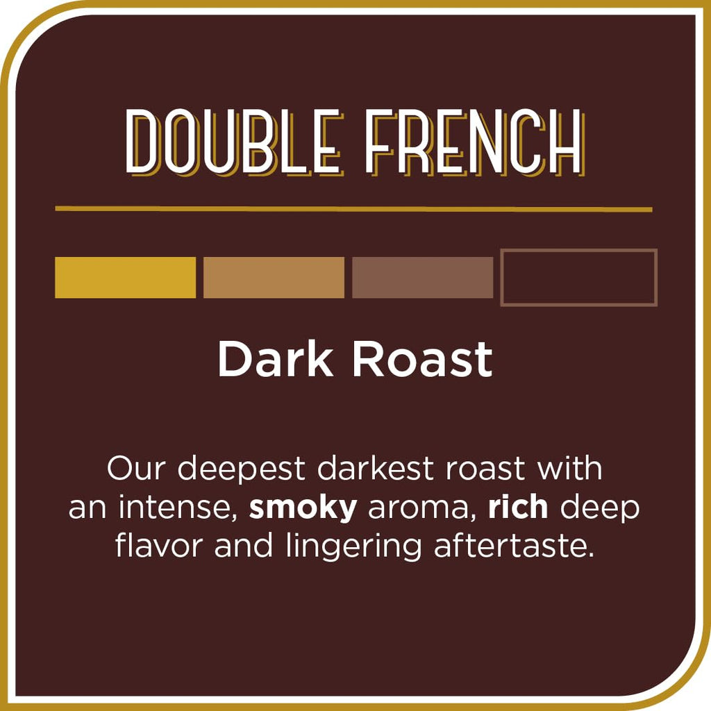 Don Francisco's Double French Dark Roast Coffee - 72 K-Cup Compatible Single-Serve Pods - Bold, Smoky Flavor - 100% Arabica - Recyclable - Rich Aroma, Full-Bodied Taste - Compatible with Keurig Brewers