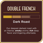 Don Francisco's Double French Dark Roast Coffee - 72 K-Cup Compatible Single-Serve Pods - Bold, Smoky Flavor - 100% Arabica - Recyclable - Rich Aroma, Full-Bodied Taste - Compatible with Keurig Brewers