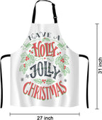 Have a holly jolly Christmas Adjustable Bib Apron Kitchen Cooking Baking Gardening Apron for Women Men