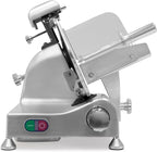 KWS Metal Collection MS-10DS Commercial 320W 10-Inch Meat Slicer Anodized Aluminum Base with Stainless Steel Blade + Blade Removal Tool, Frozen Meat/Cheese/Food Slicer Quiet [ ETL, NSF Certified ]