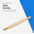 Frieling Crafted in the USA Maple Rolling Pin with Handles - Classic Rolling Pin for Baking - 2.4 x 12-Inch Barrel - Dough Roller