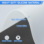 Warome Silicone Mat,36"x 23.6" Table Protector Craft Mat for Painting, Clay, Projects, Arts and Crafts, Soldering and Resin, No Creases Counter Mat-White Translucent