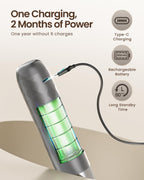 Maestri House Rechargeable Milk Frother, LunaFro Mini Handheld Electric Foam Maker Detachable Stainless Steel Whisk Drink Mixer Foamer Mini Blender for Matcha, Lattes, Cappuccino, No Stand